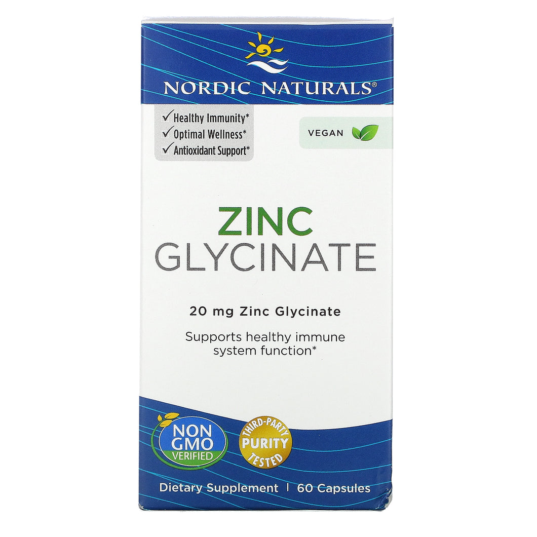 Nordic Naturals Zinc Glycinate 60 Capsules